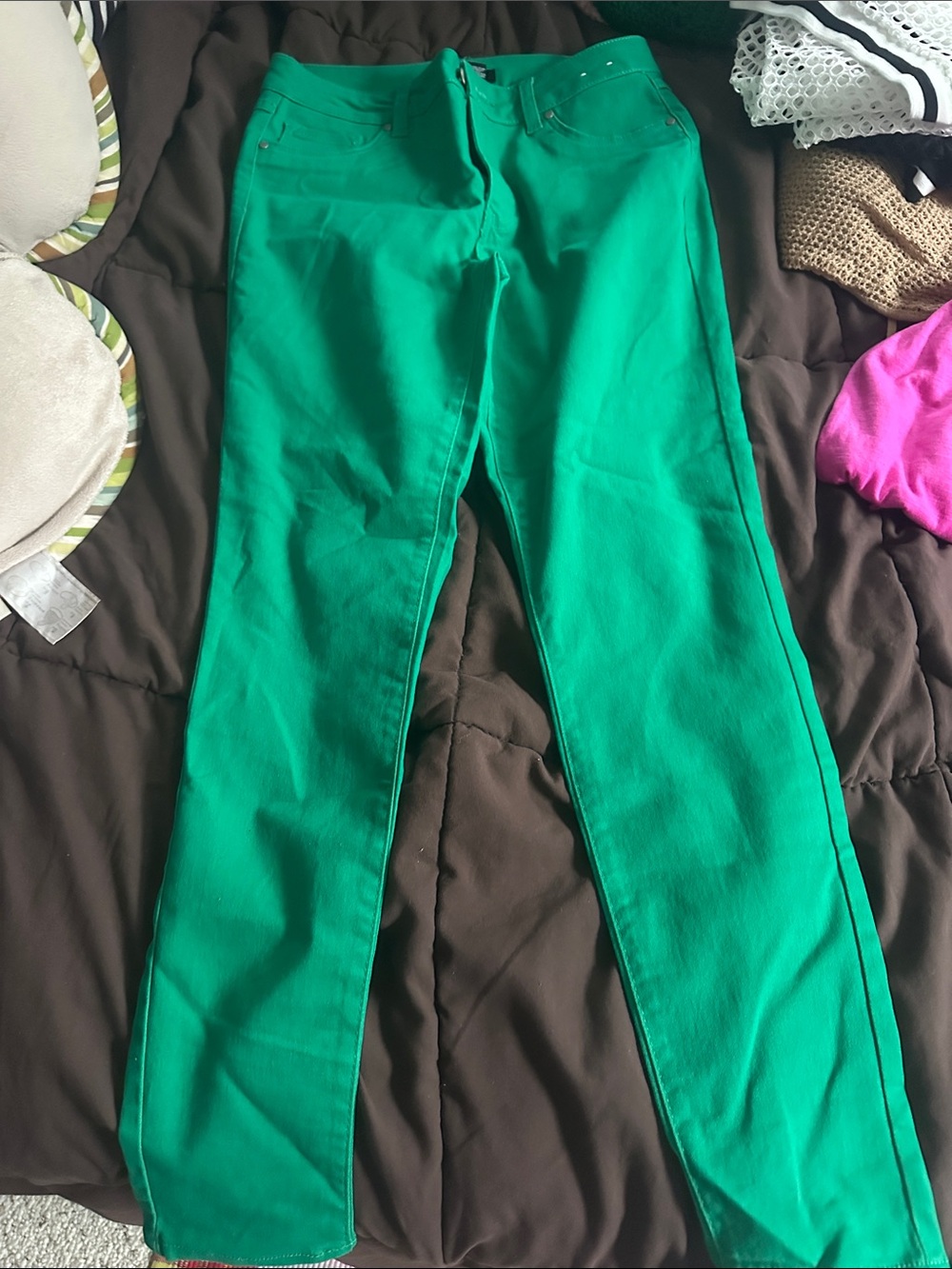d. jeans Bright Green Skinny Pants